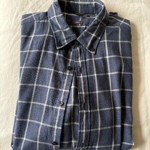 Michael Kors Slim Fit Blue Box Buttonup Shirt